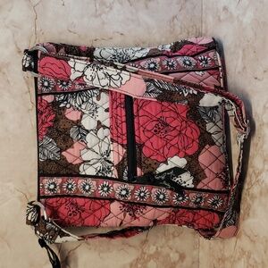 Vera Bradley pink and brown crossbody bag